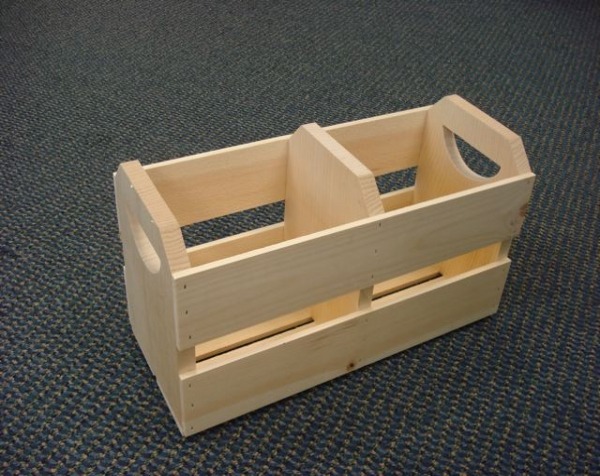 Custom wooden field crate with hand cutouts, designed for bulk orders in agriculture, product storage, and transport.